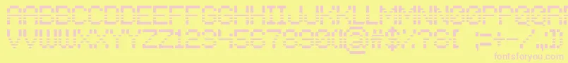 press any key to continue Font – Pink Fonts on Yellow Background