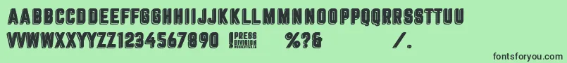 press division Font – Black Fonts on Green Background