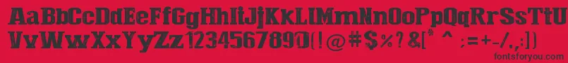 Press Style  Large Font – Black Fonts on Red Background