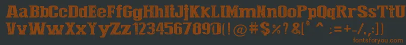 Press Style  Large Font – Brown Fonts on Black Background