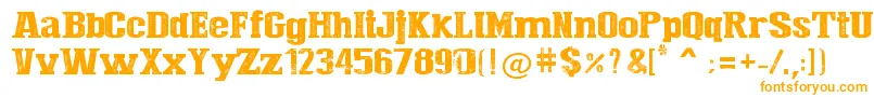 Weitere Informationen zur Press Style Large-Schriftart Press Style Large-Schriftart – Orangefarbene Schriften