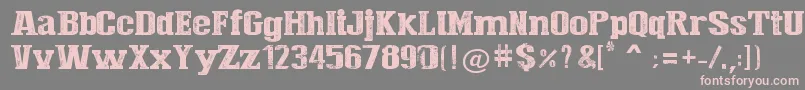 Press Style  Large Font – Pink Fonts on Gray Background