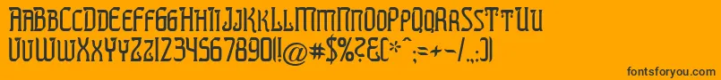 PREST    Font – Black Fonts on Orange Background