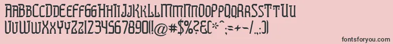 フォントPREST    – ピンクの背景に黒い文字