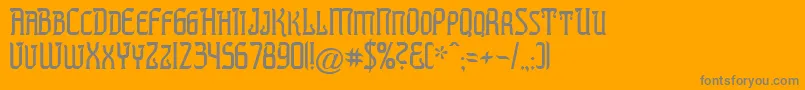 PREST    Font – Gray Fonts on Orange Background