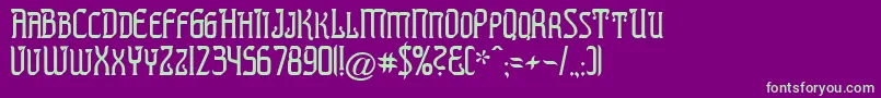 PREST    Font – Green Fonts on Purple Background