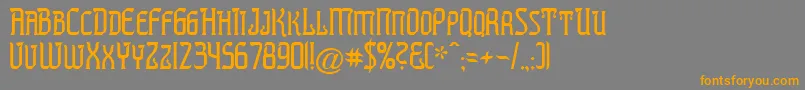 PREST    Font – Orange Fonts on Gray Background