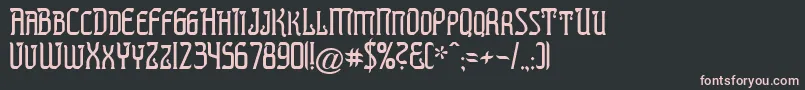 Шрифт PREST    – розовые шрифты на чёрном фоне