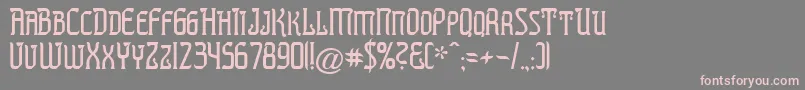 Шрифт PREST    – розовые шрифты на сером фоне