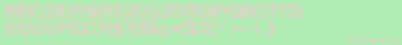フォントPREST    – 緑の背景にピンクのフォント