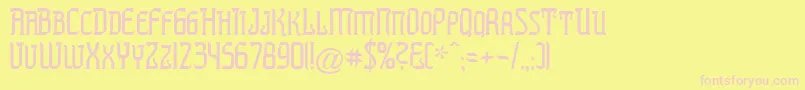 PREST    Font – Pink Fonts on Yellow Background