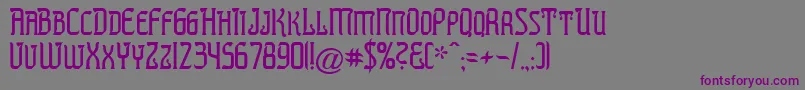 PREST   -fontti – violetit fontit harmaalla taustalla