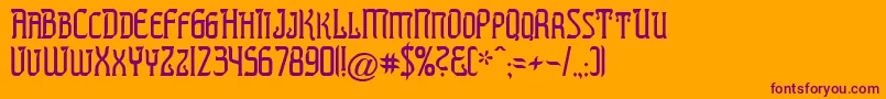 Шрифт PREST    – фиолетовые шрифты на оранжевом фоне