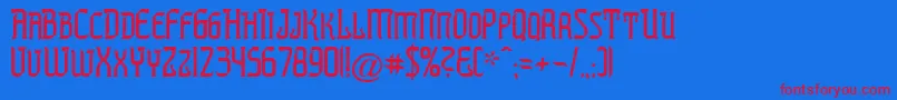 PREST    Font – Red Fonts on Blue Background