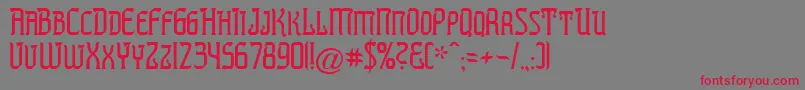 PREST    Font – Red Fonts on Gray Background