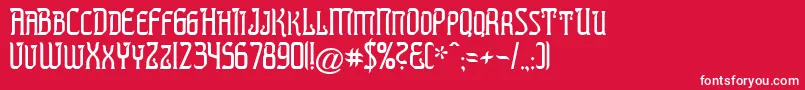 PREST    Font – White Fonts on Red Background