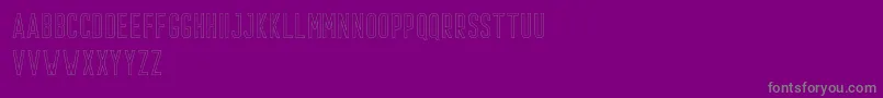 Weitere Informationen zur Prestage Outline Demo-Schriftart Prestage Outline Demo-Schriftart – Graue Schriften auf violettem Hintergrund