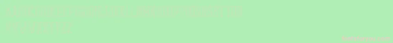 fuente Prestage Outline Demo – Fuentes Rosadas Sobre Fondo Verde