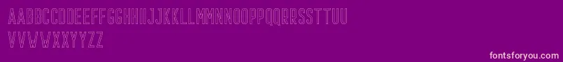 Prestage Outline Demo Font – Pink Fonts on Purple Background