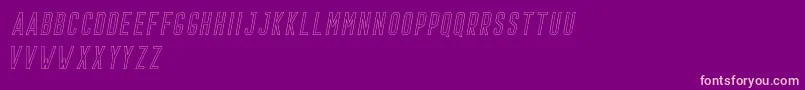 Prestage Outline Italic Demo Font – Pink Fonts on Purple Background