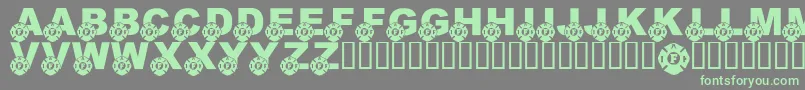 LmsHerosAmongTheAshes Font – Green Fonts on Gray Background