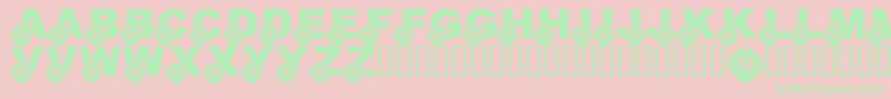 LmsHerosAmongTheAshes Font – Green Fonts on Pink Background