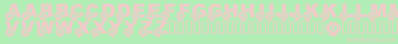 LmsHerosAmongTheAshes Font – Pink Fonts on Green Background