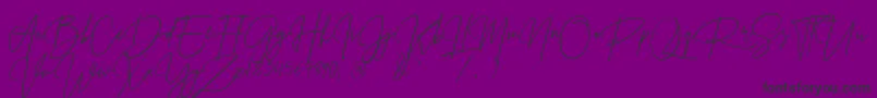Prestige Signature Script   Demo Font – Black Fonts on Purple Background