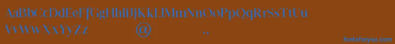 Czcionka Prestige Signature Serif   Demo – niebieskie czcionki na brązowym tle