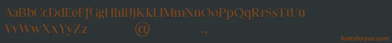 Prestige Signature Serif   Demo Font – Brown Fonts on Black Background