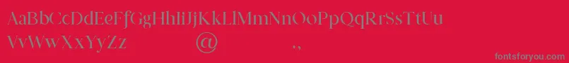 En savoir plus sur la police Prestige Signature Serif Demo Police Prestige Signature Serif Demo – polices grises sur fond rouge