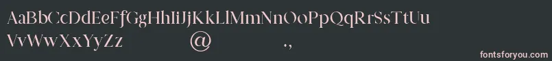 Czcionka Prestige Signature Serif   Demo – różowe czcionki na czarnym tle