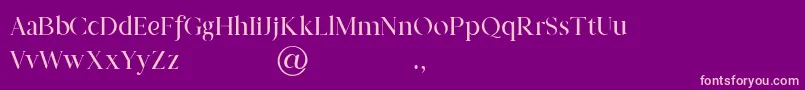 Prestige Signature Serif   Demo-Schriftart – Rosa Schriften auf violettem Hintergrund