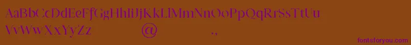 Prestige Signature Serif   Demo-Schriftart – Violette Schriften auf braunem Hintergrund