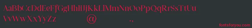 Prestige Signature Serif   Demo Font – Red Fonts on Black Background