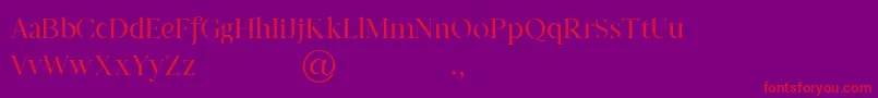 fuente Prestige Signature Serif   Demo – Fuentes Rojas Sobre Fondo Morado