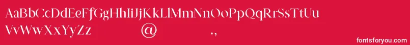 Prestige Signature Serif   Demo Font – White Fonts on Red Background