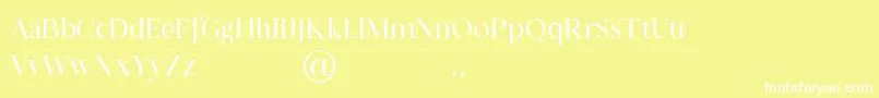 Prestige Signature Serif   Demo Font – White Fonts on Yellow Background