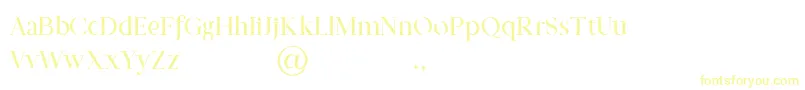 フォントPrestige Signature Serif   Demo – 白い背景に黄色の文字