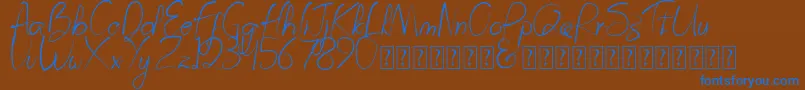 Prestigious Olives   Dafont Font – Blue Fonts on Brown Background