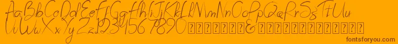 Prestigious Olives   Dafont Font – Brown Fonts on Orange Background