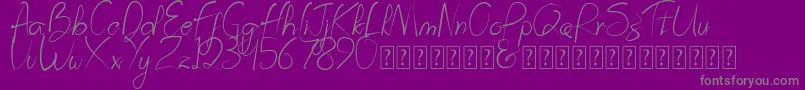 Prestigious Olives   Dafont-Schriftart – Graue Schriften auf violettem Hintergrund
