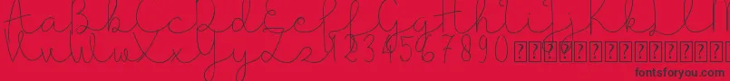 Presty Light   DEMO Font – Black Fonts on Red Background