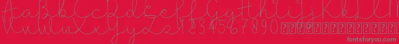 More about Presty Light DEMO Font Presty Light DEMO Font – Gray Fonts on Red Background