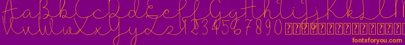 Presty Light   DEMO Font – Orange Fonts on Purple Background