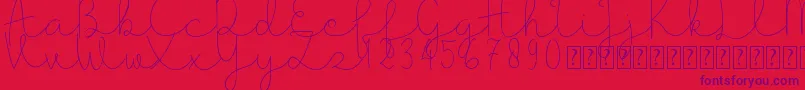 Presty Light   DEMO Font – Purple Fonts on Red Background