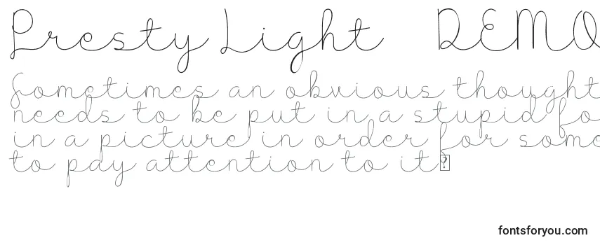 Review of the Presty Light   DEMO Font