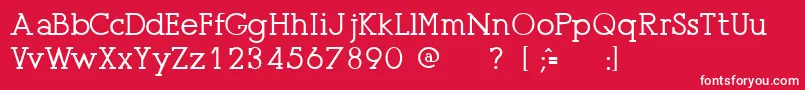 Presu    Font – White Fonts on Red Background