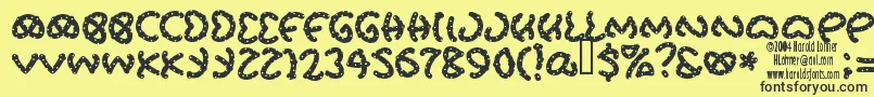 PRETS    Font – Black Fonts on Yellow Background