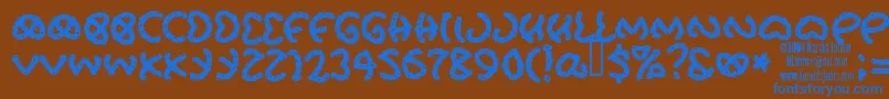 PRETS    Font – Blue Fonts on Brown Background